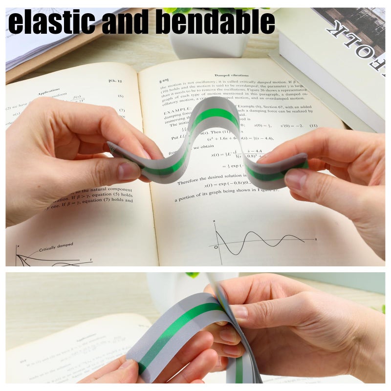 Koogel 8PCS Reading Guide Strips, 7.5""  1.3"" Reading Ruler Reading Tracking Highlight Strips Colored Overlays Bookmark Assorted Colors Helps with Dyslexia for School Campus Office - Image 4